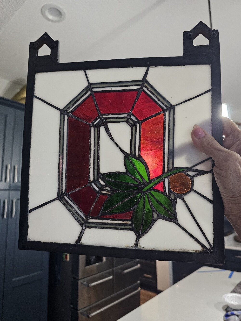 Ohio State Buckeyes Stained Glass Wall Art Vintage